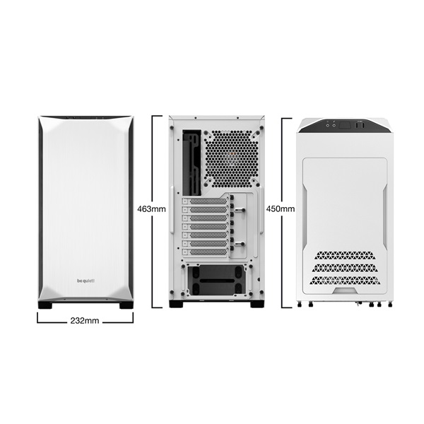 Be Quiet! Pure Base 500 fehér (táp nélküli) ATX ház