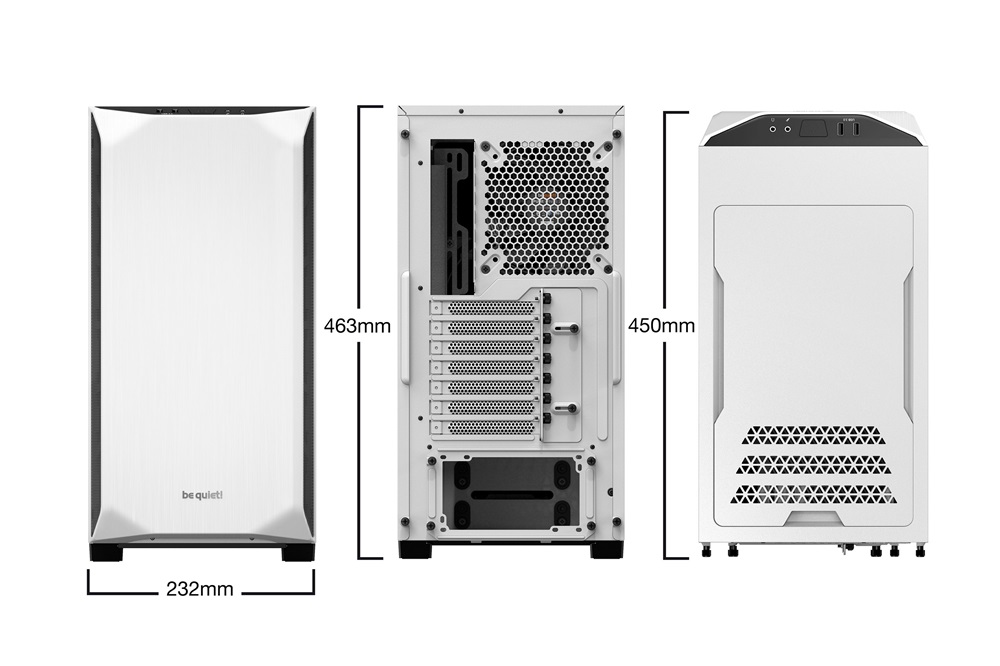 Be Quiet! Pure Base 500 fehér (táp nélküli) ablakos ATX ház