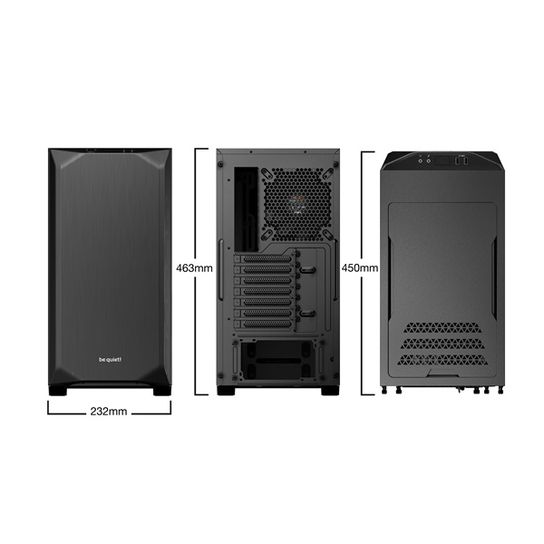 Be Quiet! Pure Base 500 fekete (táp nélküli) ATX ház