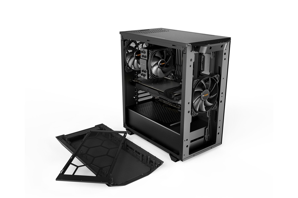 Be Quiet! Pure Base 500 fekete (táp nélküli) ablakos ATX ház