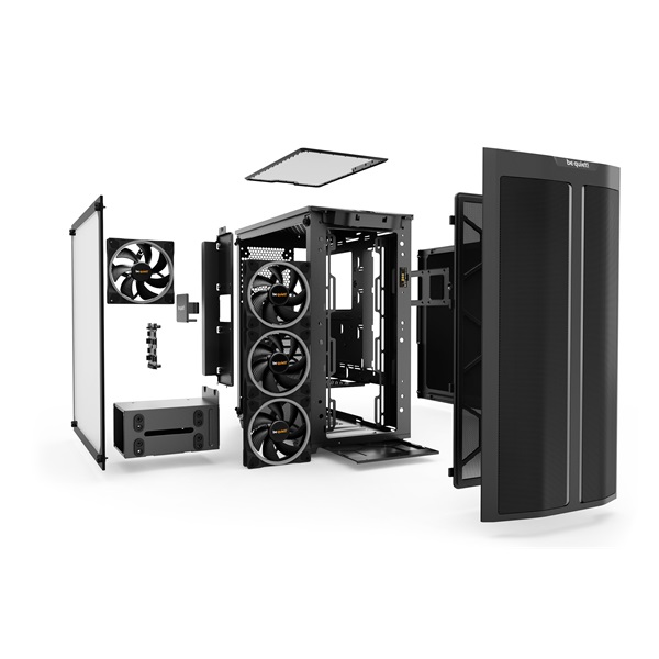 Be Quiet! Pure Base 500 fekete (táp nélküli) ablakos ATX ház