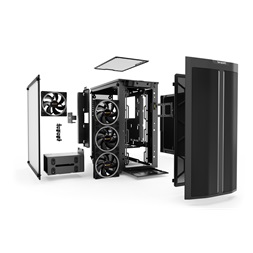 Be Quiet! Pure Base 500 fekete (táp nélküli) ablakos ATX ház