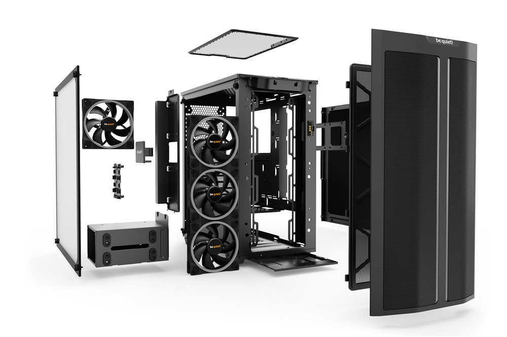 Be Quiet! Pure Base 500 fekete (táp nélküli) ablakos ATX ház