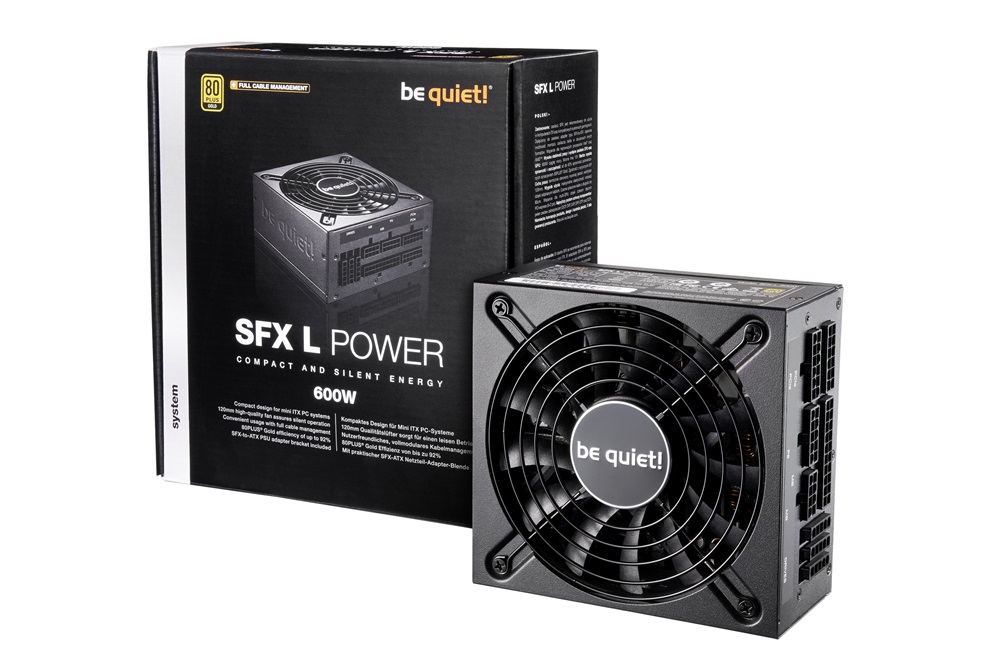 Be Quiet! SFX-L Power 600W 80+ Gold ventillátorral dobozos tápegység