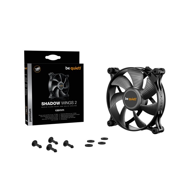 Be Quiet! SHADOW WINGS 2 120mm fekete ventilátor
