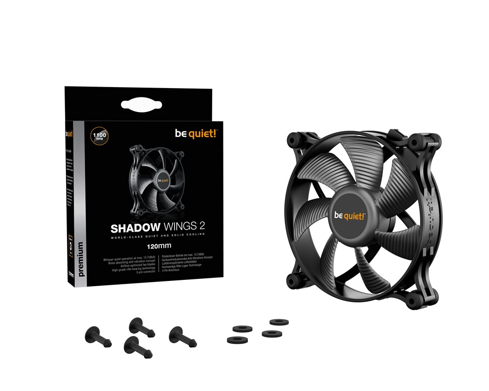 Be Quiet! SHADOW WINGS 2 120mm fekete ventilátor