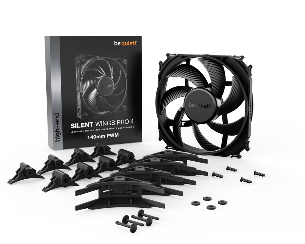 Be Quiet! SILENT WINGS PRO 4 140mm PWM fekete ventilátor