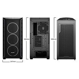 Be Quiet! Shadow Base 800 FX Black (ATX, edzett üveg oldallap) fekete számítógépház