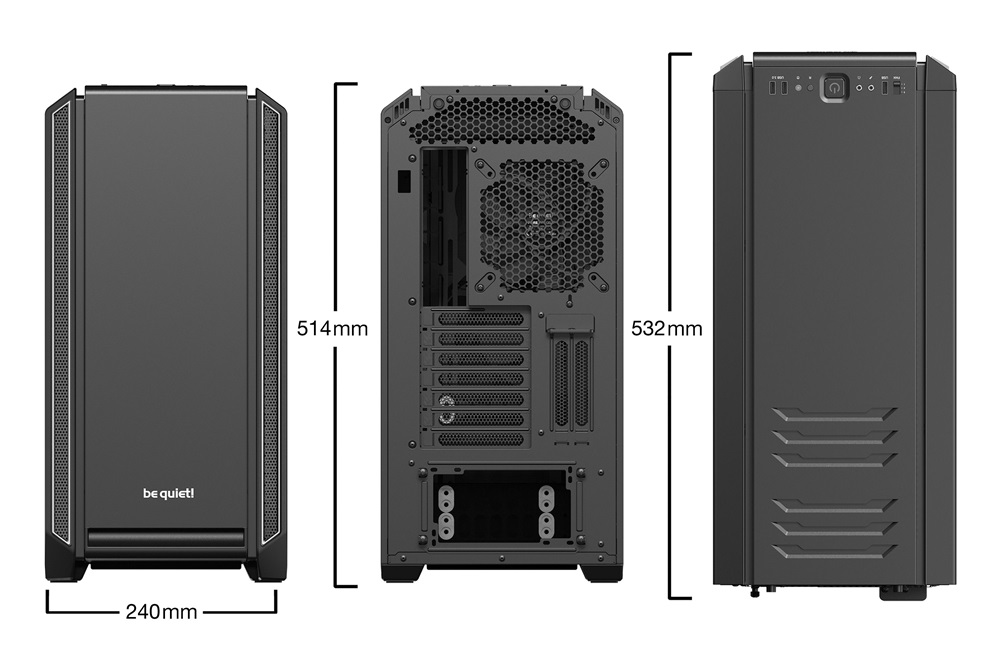 Be Quiet! Silent Base 601 fekete/ezüst (táp nélküli) ATX ház