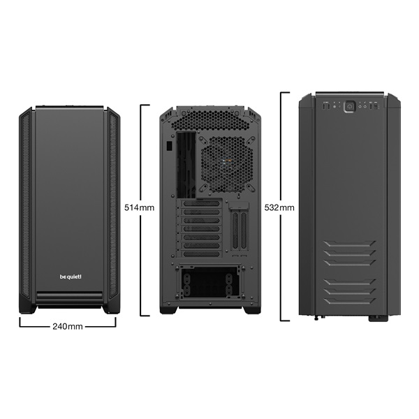 Be Quiet! Silent Base 601 fekete (táp nélküli) ATX ház