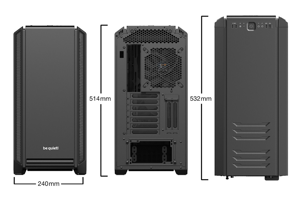 Be Quiet! Silent Base 601 fekete (táp nélküli) ATX ház