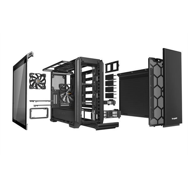 Be Quiet! Silent Base 601 fekete (táp nélküli) ablakos ATX ház