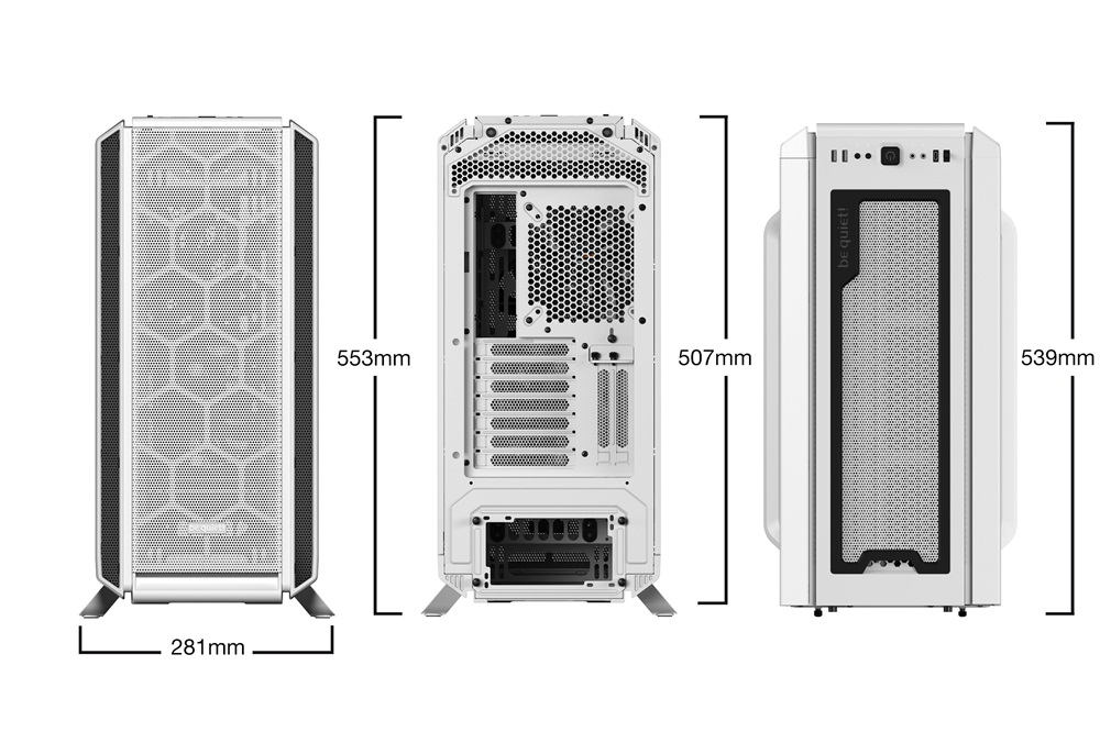 Be Quiet! Silent Base 802 fehér (táp nélküli) ATX ház