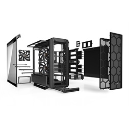 Be Quiet! Silent Base 802 fekete (táp nélküli) ablakos ATX ház