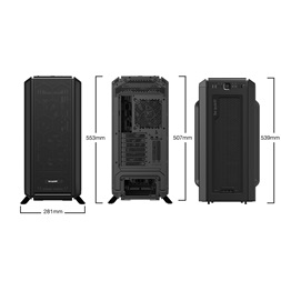 Be Quiet! Silent Base 802 fekete (táp nélküli) ablakos ATX ház