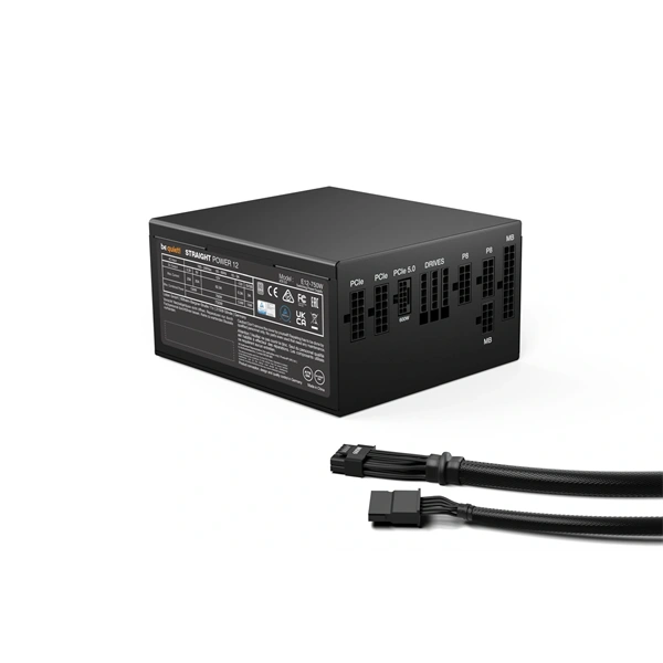 Be Quiet! Tápegység 750W - STRAIGHT POWER 12 Platinum (80+ Platinum, ATX3.0, moduláris, fekete)