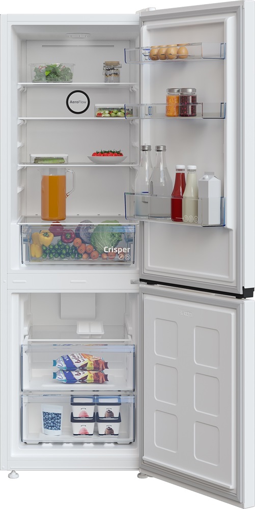 Beko B1RCNA344W fehér, alulfagyasztós, Hűtő:208L, Fagyasztó:96L, No frost hűtőszekrény