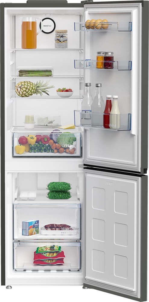 Beko B1RCNA364G szürke, alulfagyasztós, Hűtő:210L, Fagyasztó:106L, hűtőszekrény