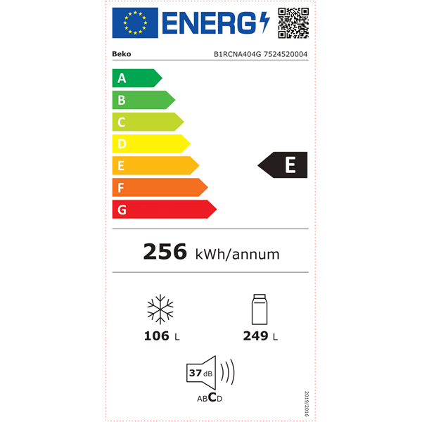 Beko B1RCNA404G titánszürke alulfagyasztós hűtőszekrény