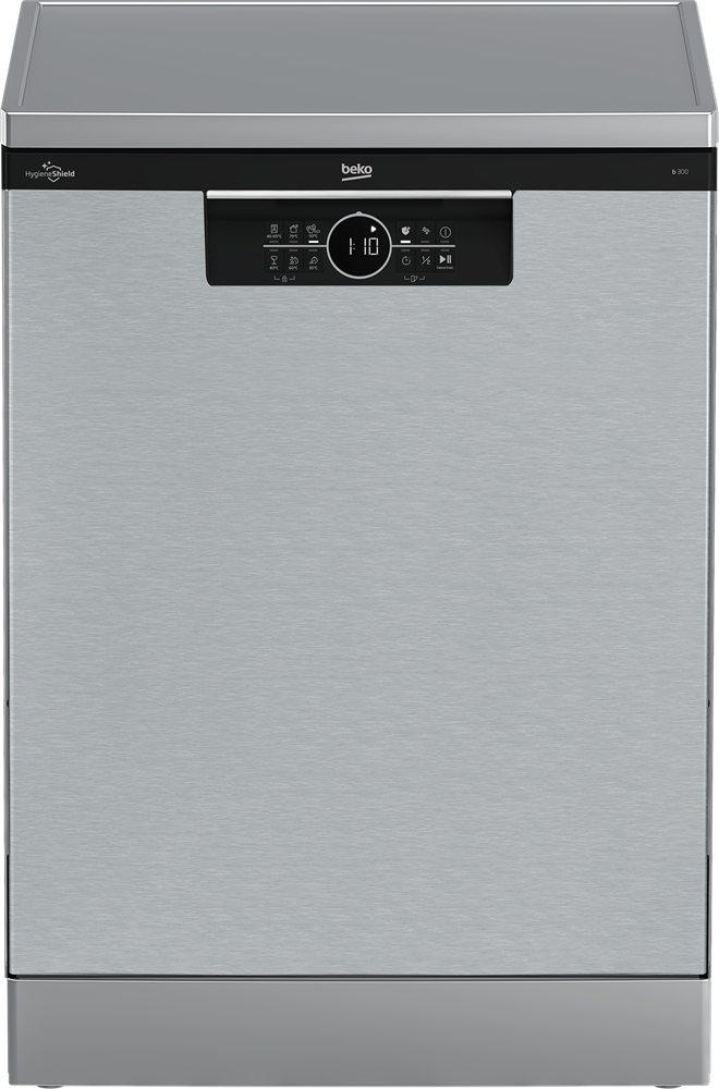 Beko BDFN26530X acélszürke, programok száma: 6, szabadonálló, 15 terítékes mosogatógép 