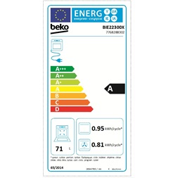 Beko BIE 22300 XP inox beépíthető sütő
