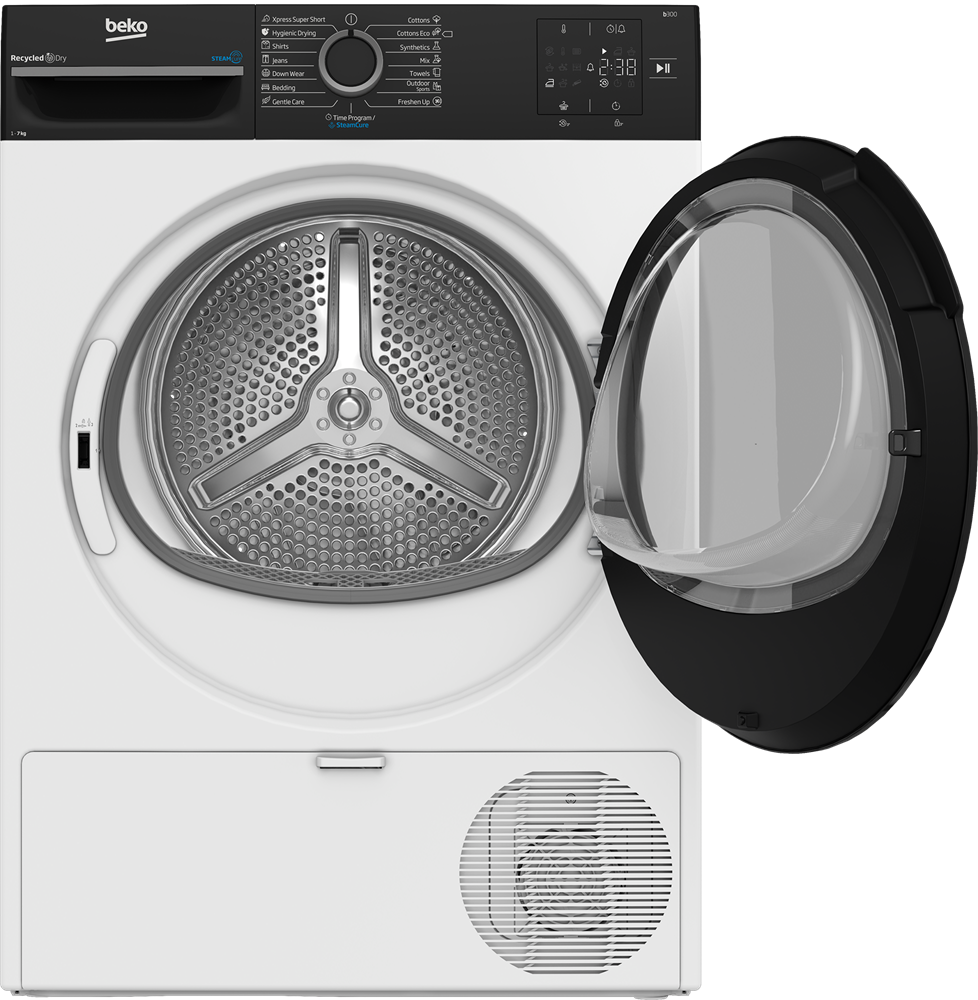 Beko BM3T37239WBB fehér, 7 kg, hőszivattyús, szárítógép