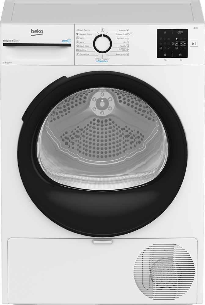 Beko BM3T37239WB fehér, 7 kg, hőszivattyús, szárítógép