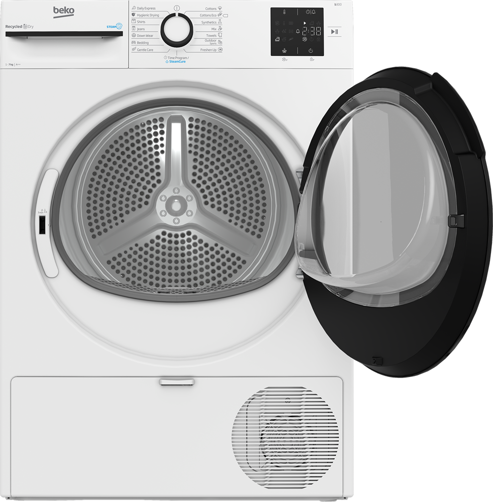Beko BM3T37239WB fehér, 7 kg, hőszivattyús, szárítógép