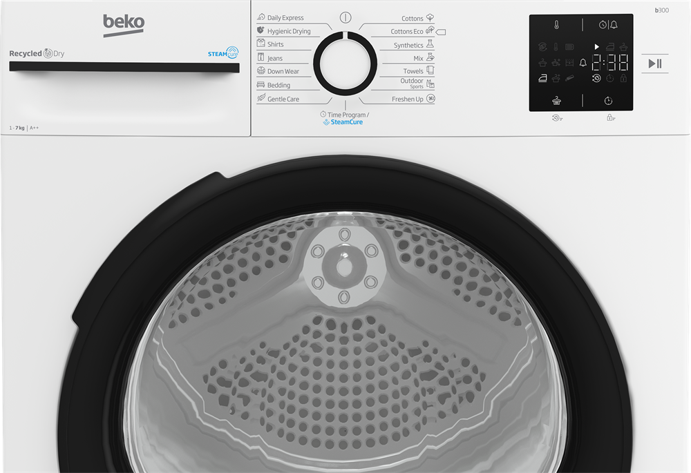 Beko BM3T37239WB fehér, 7 kg, hőszivattyús, szárítógép