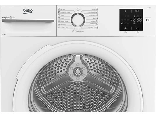 Beko BM3T372E0W fehér, hőszivattyús, 7kg,  szárítógép