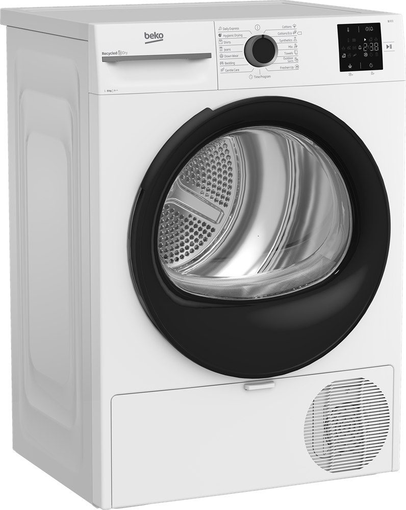 Beko BM3T38230W fehér, 8 kg, hőszivattyús, szárítógép