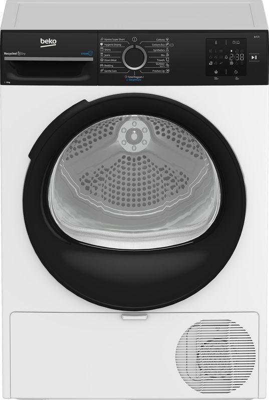 Beko BM3T38239WBB fehér-antracit, 8kg,  hőszivattyús szárítógép