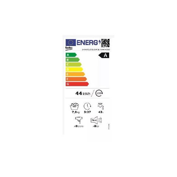 Beko BM3WFSU38213WPBB elöltöltős mosógép