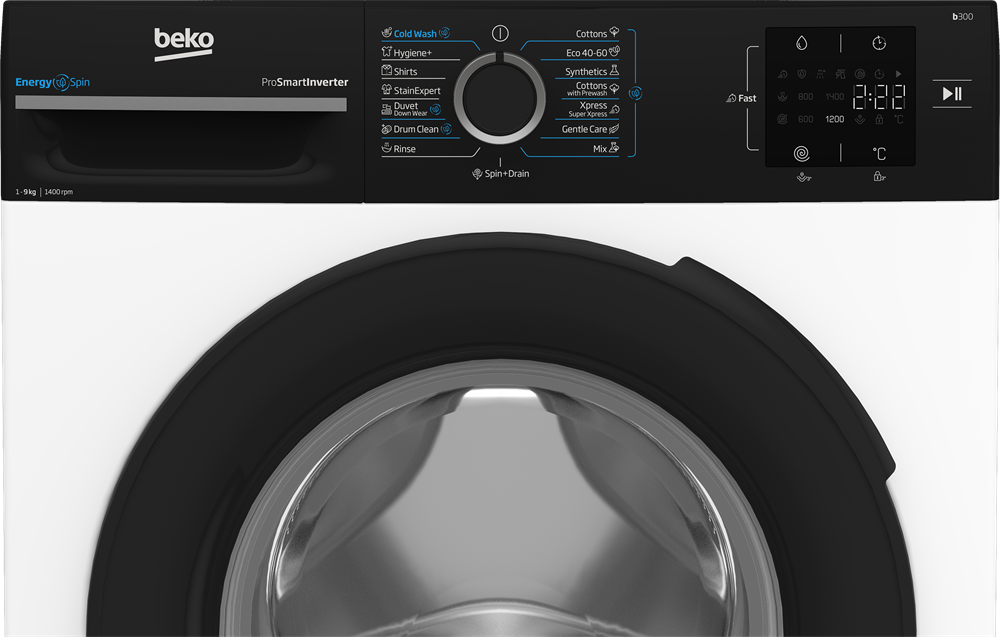 Beko BM3WFSU39413WPBB fehér, elöltöltős, max.1400ford., 9 kg, mosógép