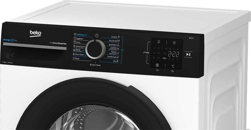 Beko BM3WFSU39413WPBB fehér, elöltöltős, max.1400ford., 9 kg, mosógép (Újszerű)