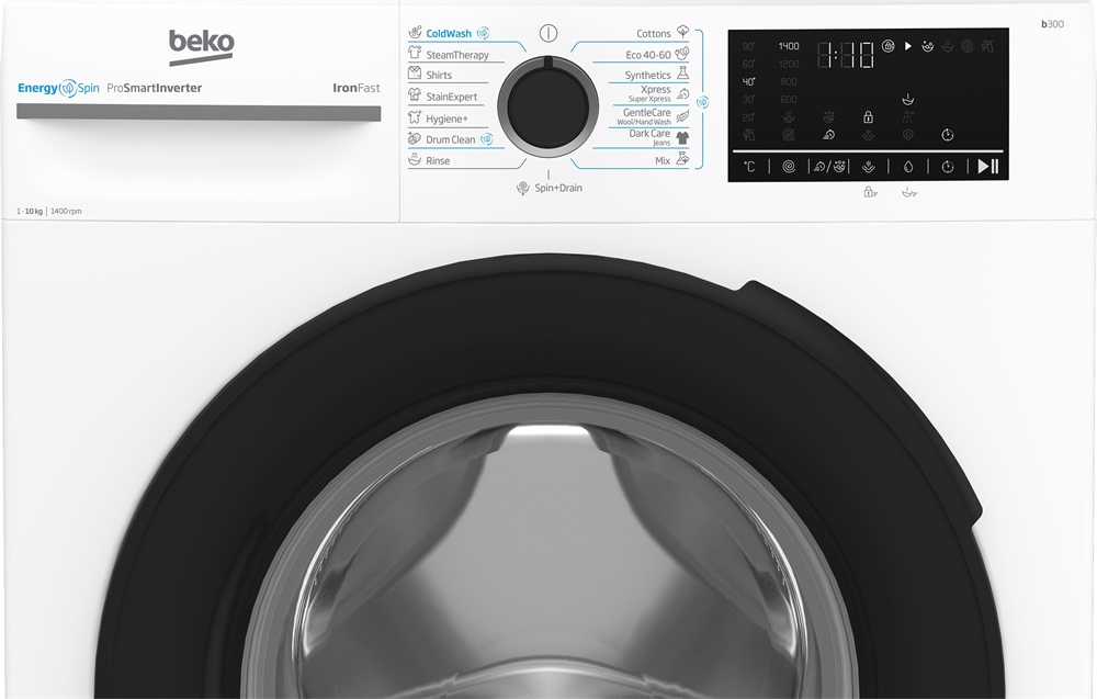 Beko BM3WFU410415WB fehér, elöltöltős, max.1400ford., 10 kg, mosógép