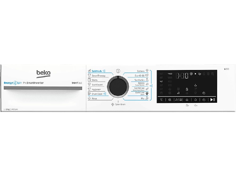 Beko BM3WFU410415WB fehér, elöltöltős, max.1400ford., 10 kg, mosógép