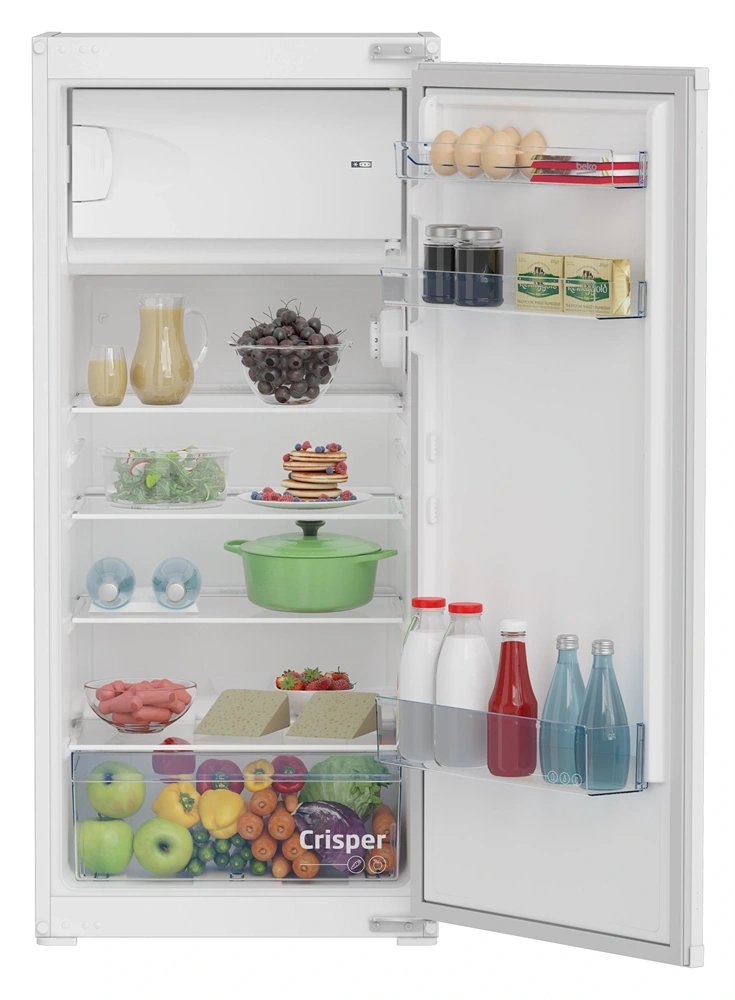 Beko BSSA210K4SN egyajtós, beépíthető, Hűtő:156L, Fagyasztó:19L, Minfrost hűtőszekrény (Újszerű)