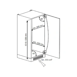 Beko BSSA210K4SN egyajtós, beépíthető, Hűtő:156L, Fagyasztó:19L, Minfrost hűtőszekrény (Újszerű)