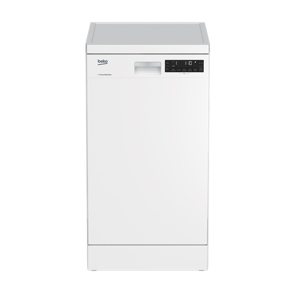 Beko DFS28021W fehér, programok száma: 8, keskeny szabadonálló, 10 terítékes mosogatógép (Újszerű)