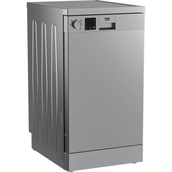 Beko DVS05024S ezüst, programok száma: 5, keskeny szabadonálló, 10 terítékes mosogatógép 