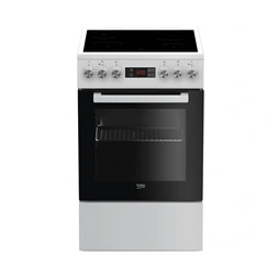 Beko FSM57300GW fehér, szabadonálló, kerámialapos, elektromos, főzőzóna: 4, sütő:55L, grill, tűzhely