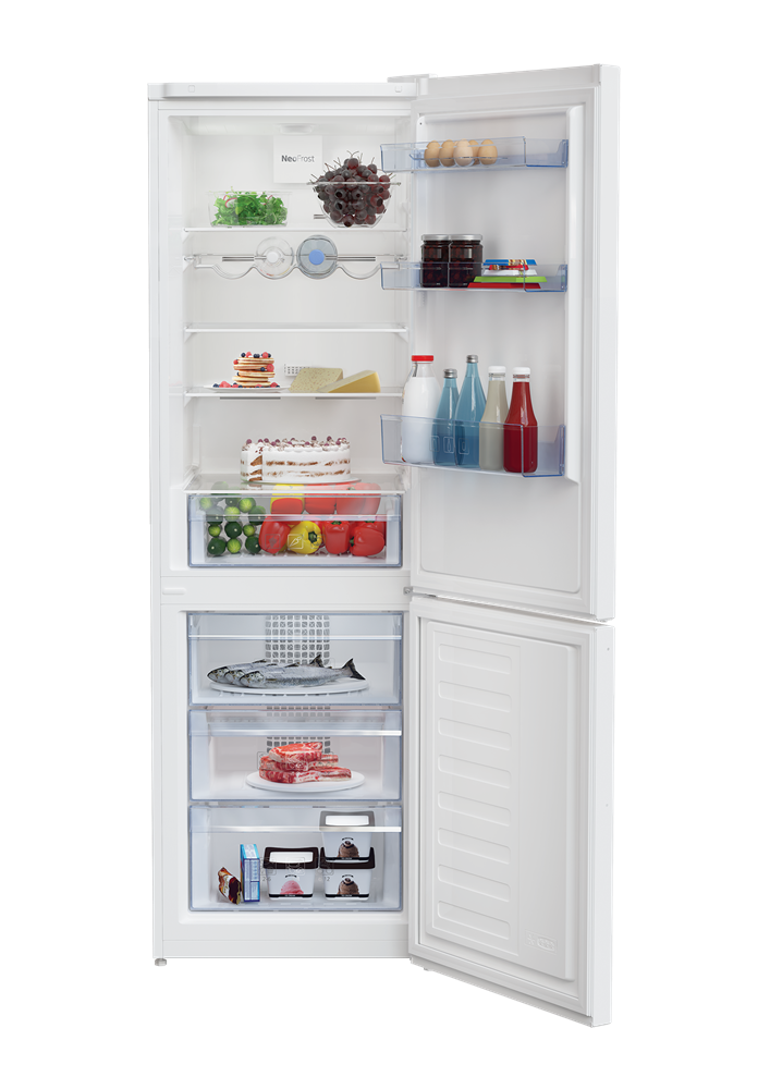 Beko RCNA 366K40WN fehér, alulfagyasztós, Hűtő:215L, Fagyasztó:109L, No frost hűtőszekrény