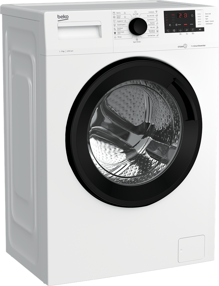 Beko WUE7612XBWS fehér, elöltöltős, keskeny, max.1200ford., 7 kg, mosógép