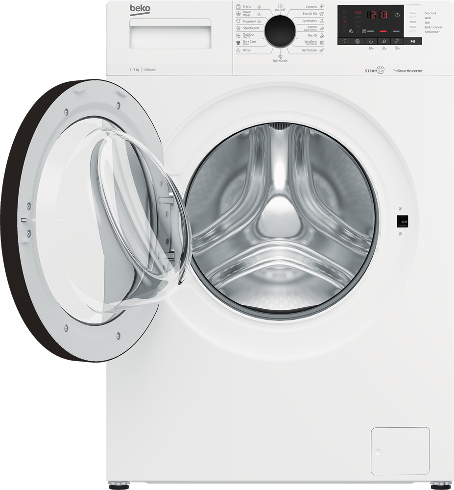 Beko WUE7612XBWS fehér, elöltöltős, keskeny, max.1200ford., 7 kg, mosógép