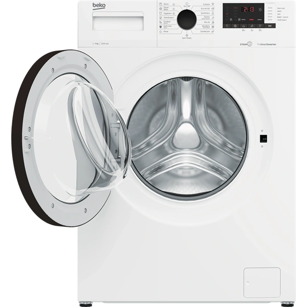 Beko WUE7612XBWS fehér, elöltöltős, keskeny, max.1200ford., 7 kg, mosógép (Újszerű)