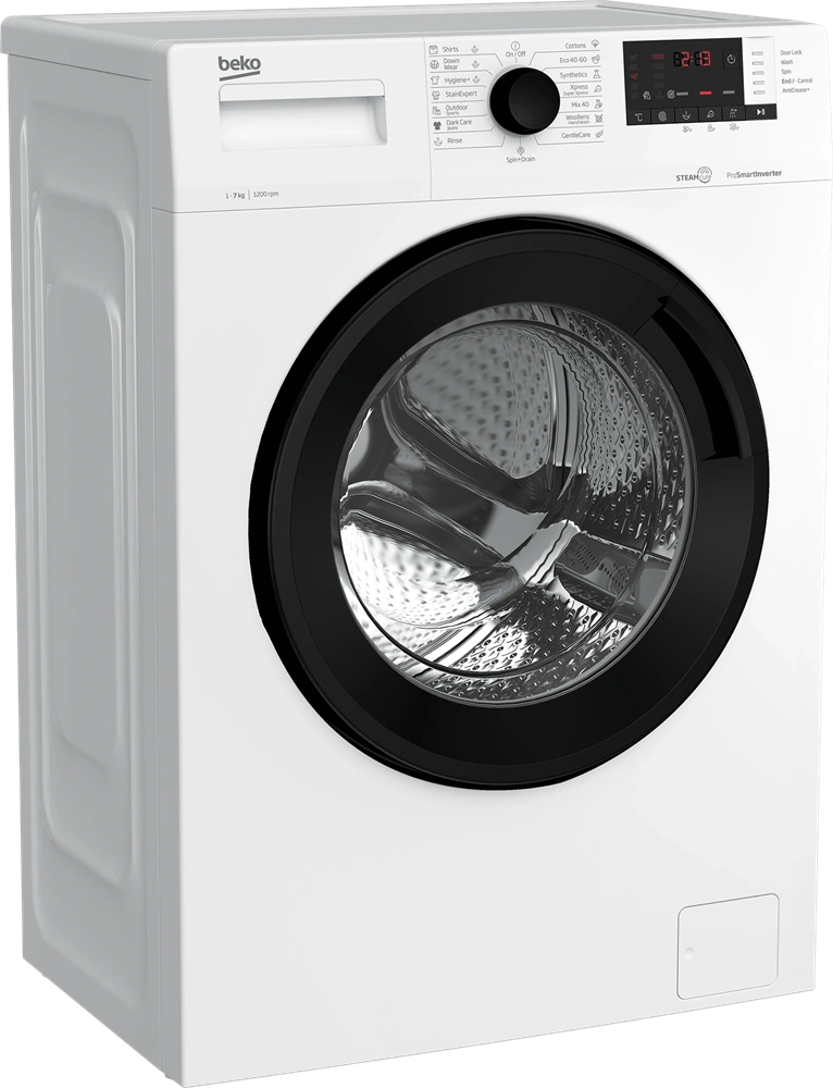 Beko WUE7612XBWS fehér, elöltöltős, keskeny, max.1200ford., 7 kg, mosógép (Újszerű)