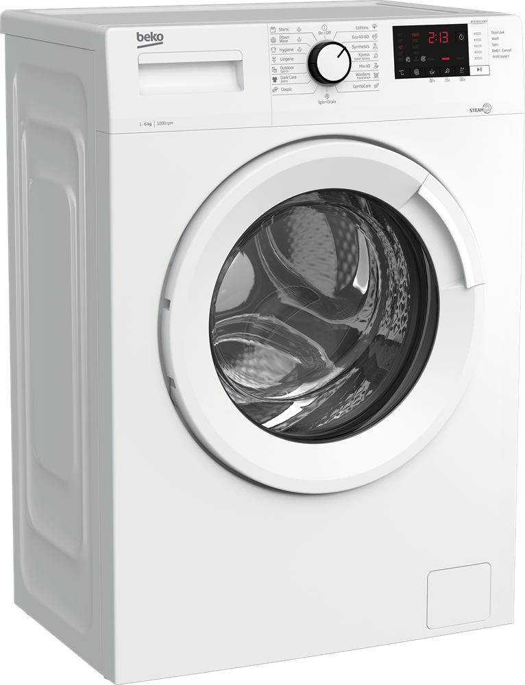 Beko WUE 6512 XWST fehér, elöltöltős, keskeny, max.1000ford., 6 kg, mosógép