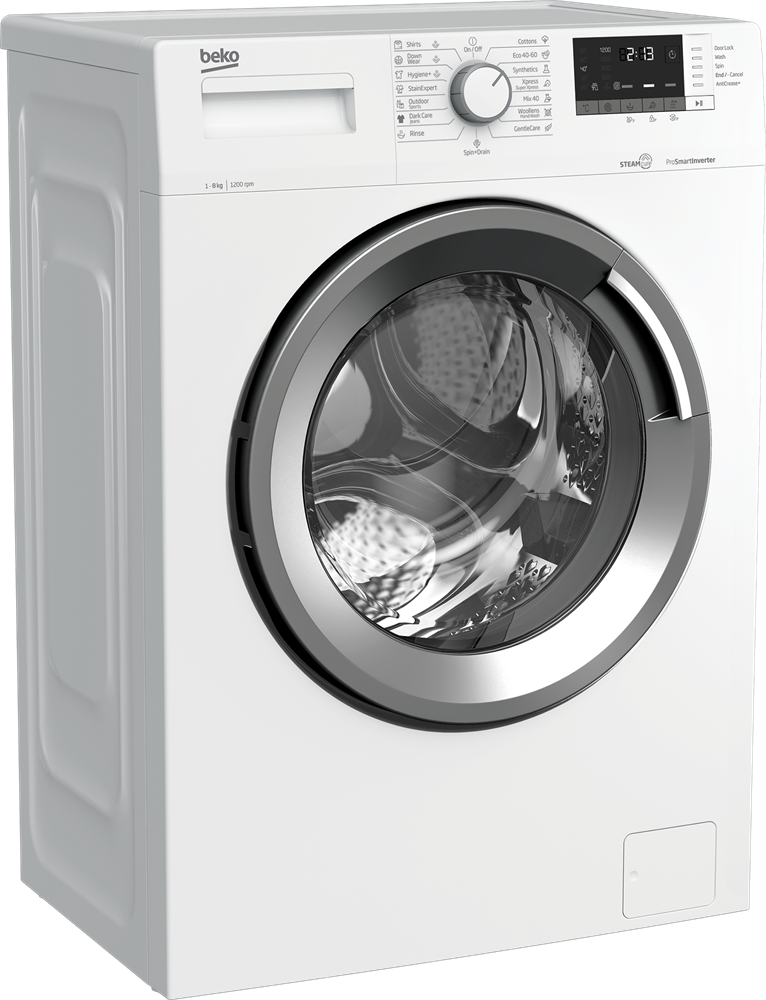 Beko WUE 8612 XS0 fehér, elöltöltős, max.1200ford., 8 kg, mosógép