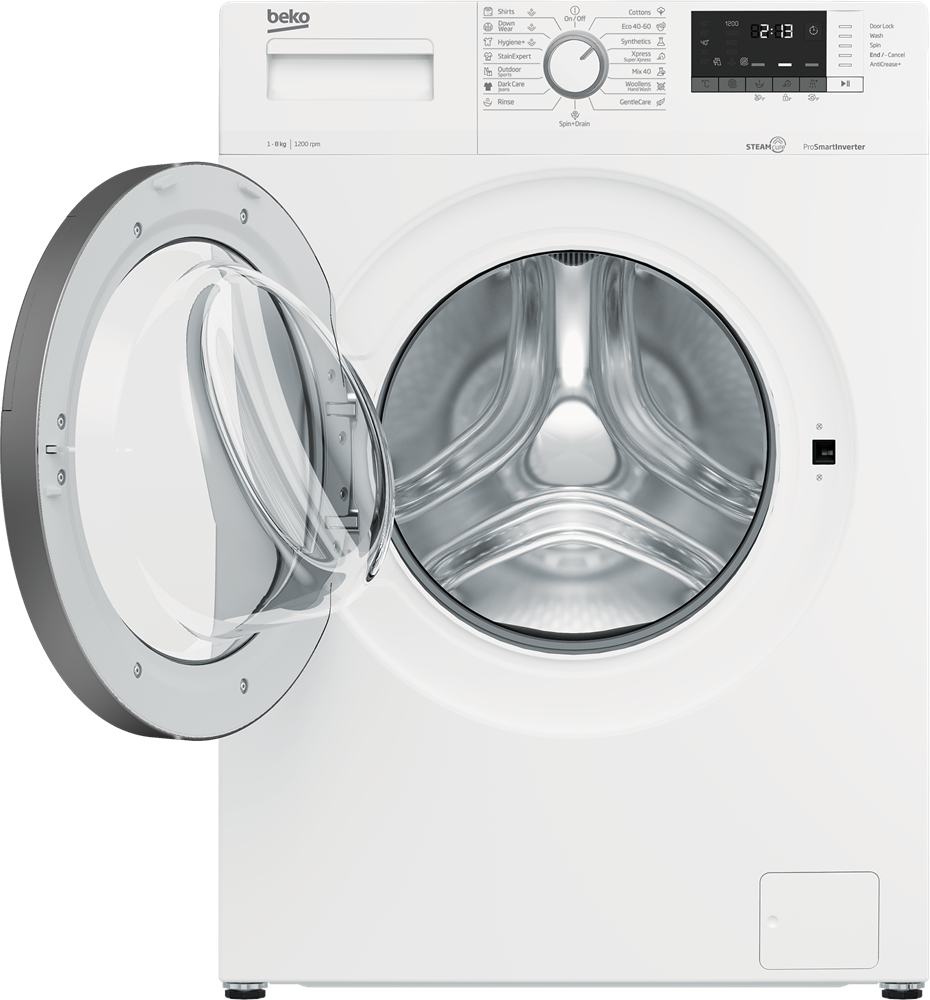 Beko WUE 8612 XS0 fehér, elöltöltős, max.1200ford., 8 kg, mosógép